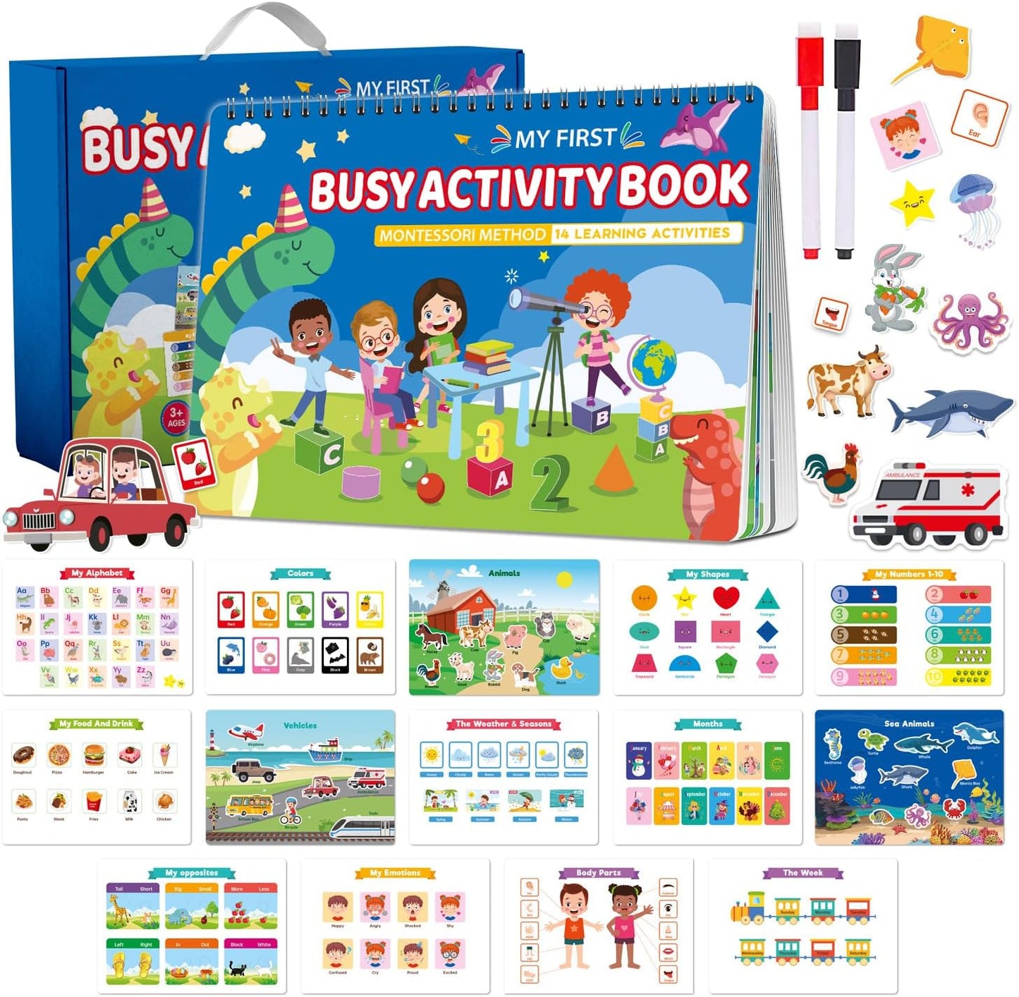 Montessori Busy Book for Toddlers: Play & Learn Set