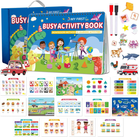 Montessori Busy Book for Toddlers: Play & Learn Set