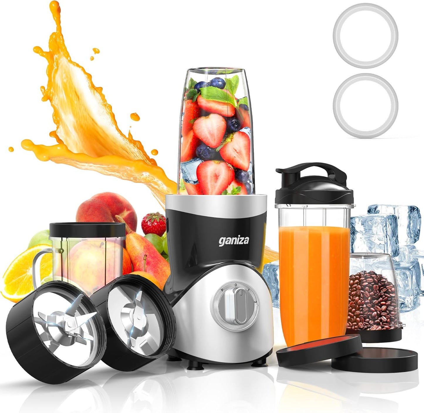 Ganiza 900W Smoothie Blender - 15-Piece for Shakes