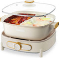 Dezin Hot Electric Shabu Shabu Pot with Dual Flavor Design