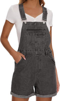 Women's Denim Shortalls High Waist Bib Jeans Overalls Shorts Romper