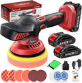Cordless Car Buffer Polisher Kit w 2x21V Batteries - Portable Detailer