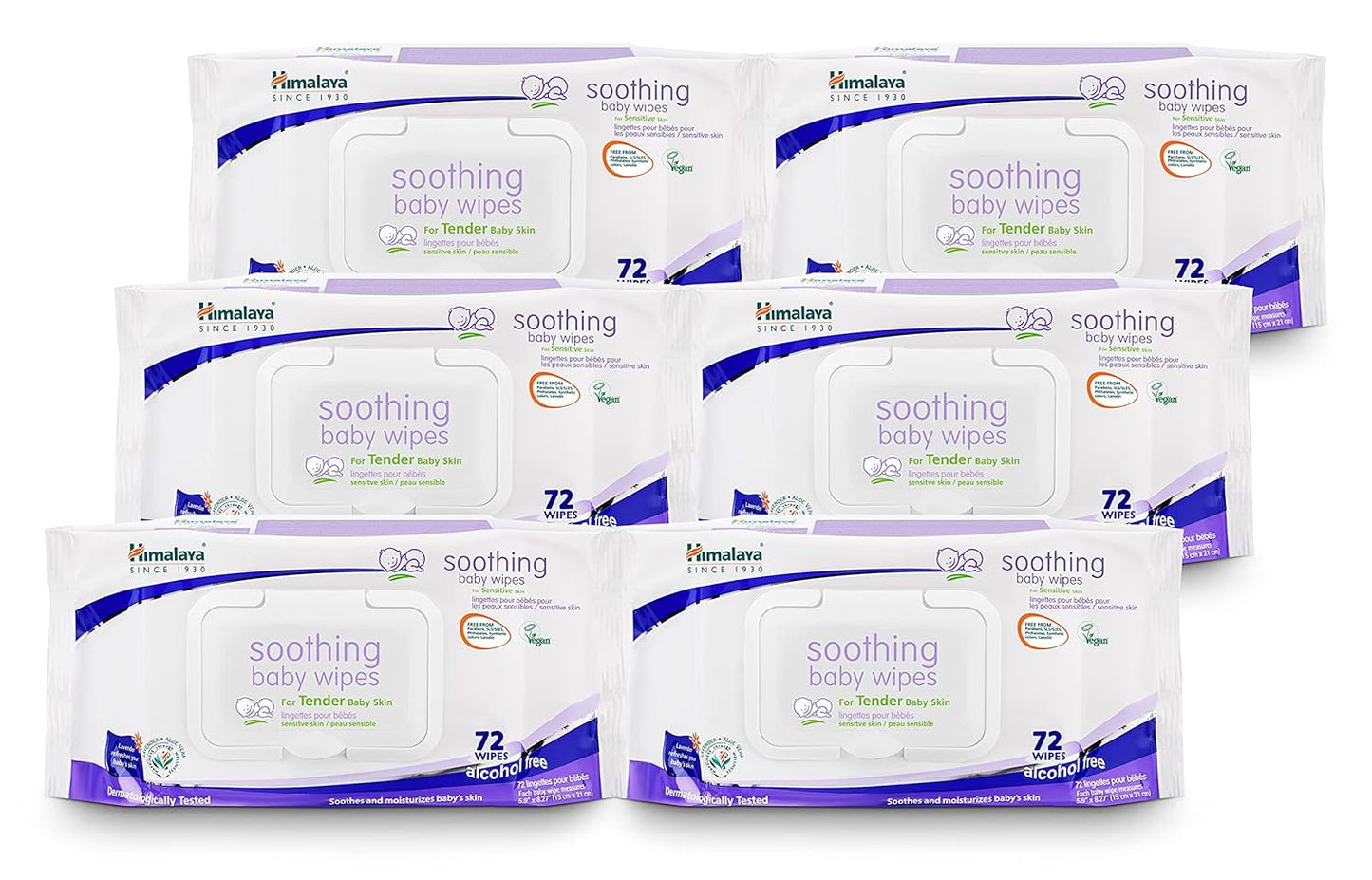 Himalaya Baby Calming Wipes - Gentle Cleanse 72x6