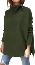 Cozy Oversized Turtleneck Sweater with Batwing Sleeves for Women