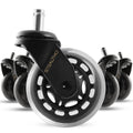 Office Chair Wheels Replacement - Rollerblade Style Smooth Roll