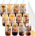 16 oz Can Shaped Glass Cups 12 Set - Employee Thank You Gifts