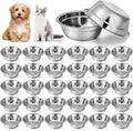 Stainless Steel Dog Bowls 30 Pack - Lightweight 16 oz Puppy Feeders