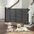 Reinforced Retractable Baby Gate for Stairs, 33in Tall - Safe