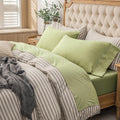 PURE ERA Jersey Knit 4pc Bed Sheet Set King - Super Soft Deep Pocket