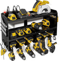Heavy Duty Power Tool Organizer: Garage Wall Mount with Charging Station