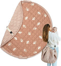 Birds Quilted 2-in-1 Baby Play Mat & Storage Bag - 47 in