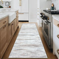 Modern Abstract Hallway Runner Rug 2.6x8 - Soft Washable Non-Slip