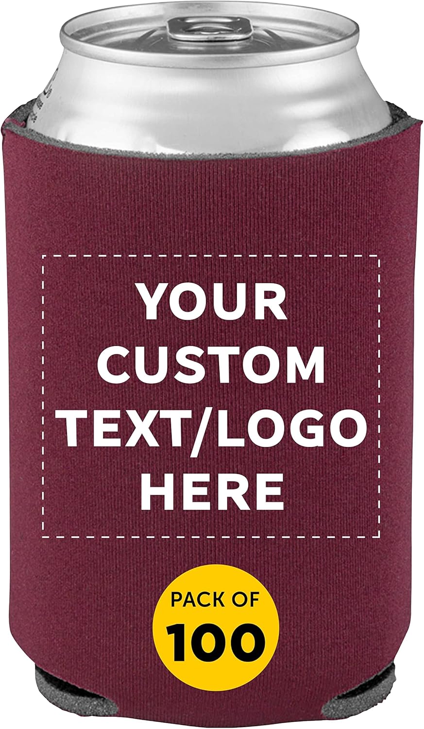 DISCOUNT PROMOS Custom Collapsible Beer Can Coolers Set