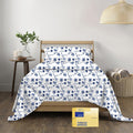 THREAD SPREAD 100% Egyptian Cotton Queen Sheet Set - Floral Blue 600
