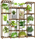 Bamworld Plant Shelf Indoor Large Capacity Flower Stand for Home