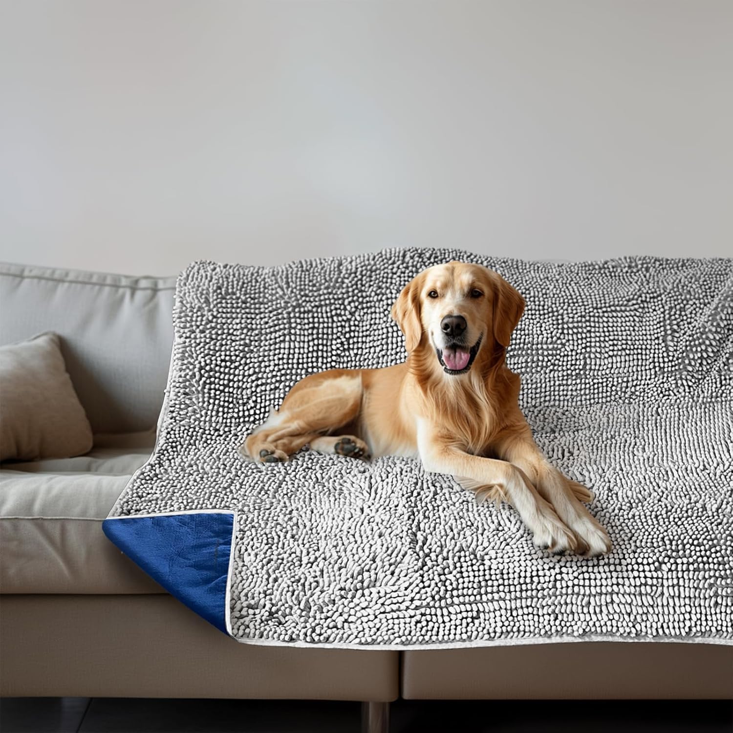 Muddy Mat Dog Blanket - Soft Chenille Furniture Protector for Pets