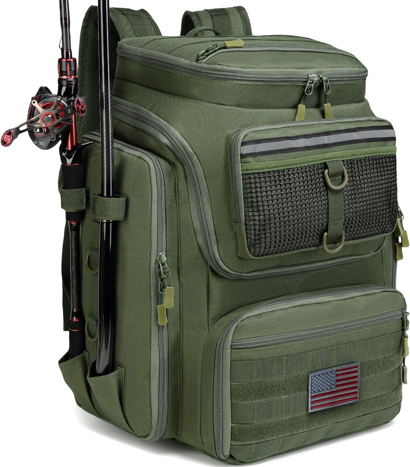 HAMBOLY Fishing Backpack with Rod Holders for Outdoor Adventures