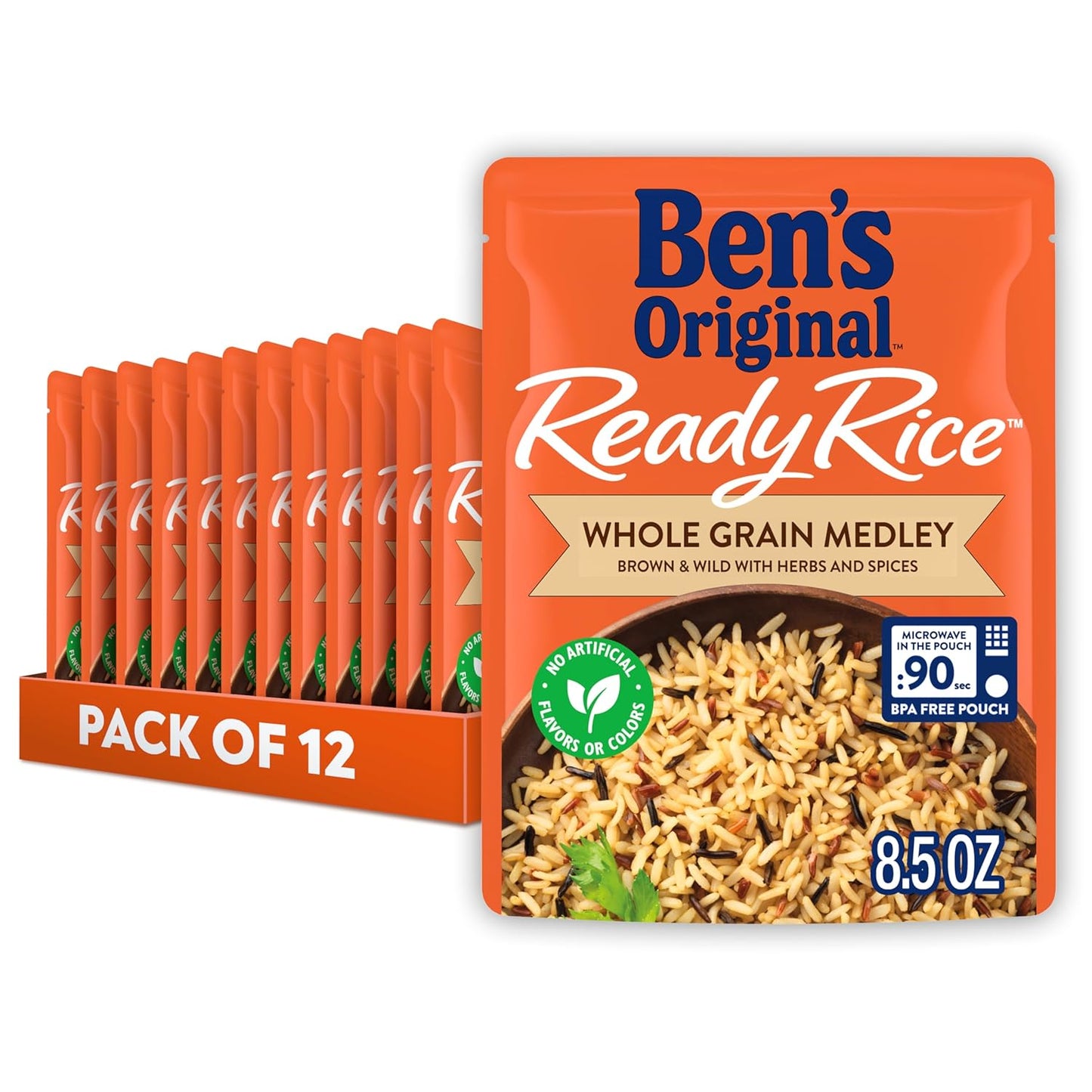 BEN'S ORIGINAL Ready Rice Whole Grain Medley for Quick Meals