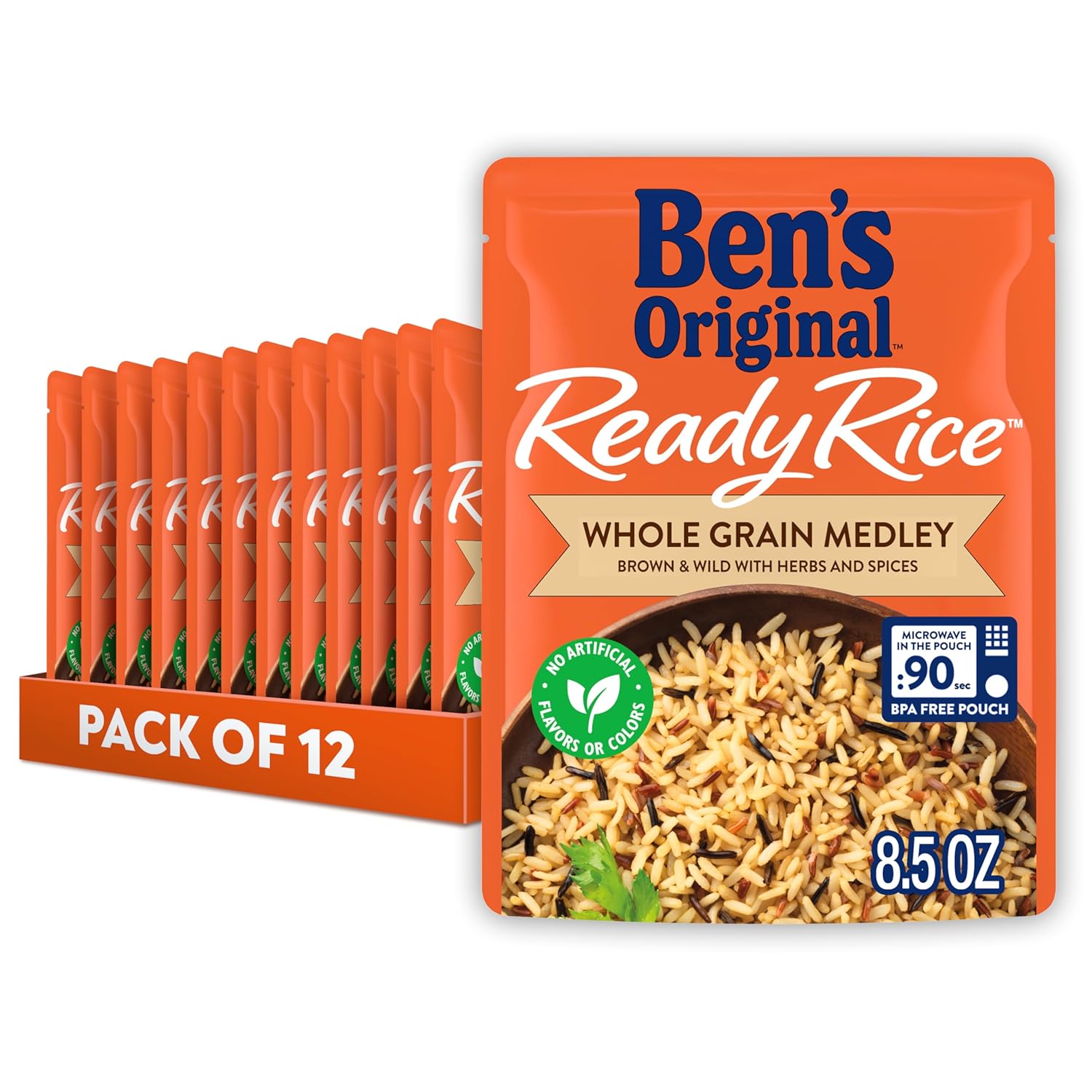 BEN'S ORIGINAL Ready Rice Whole Grain Medley for Quick Meals