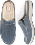 Mens Slippers with Arch Support - Canvas Slip On Clogs for Men