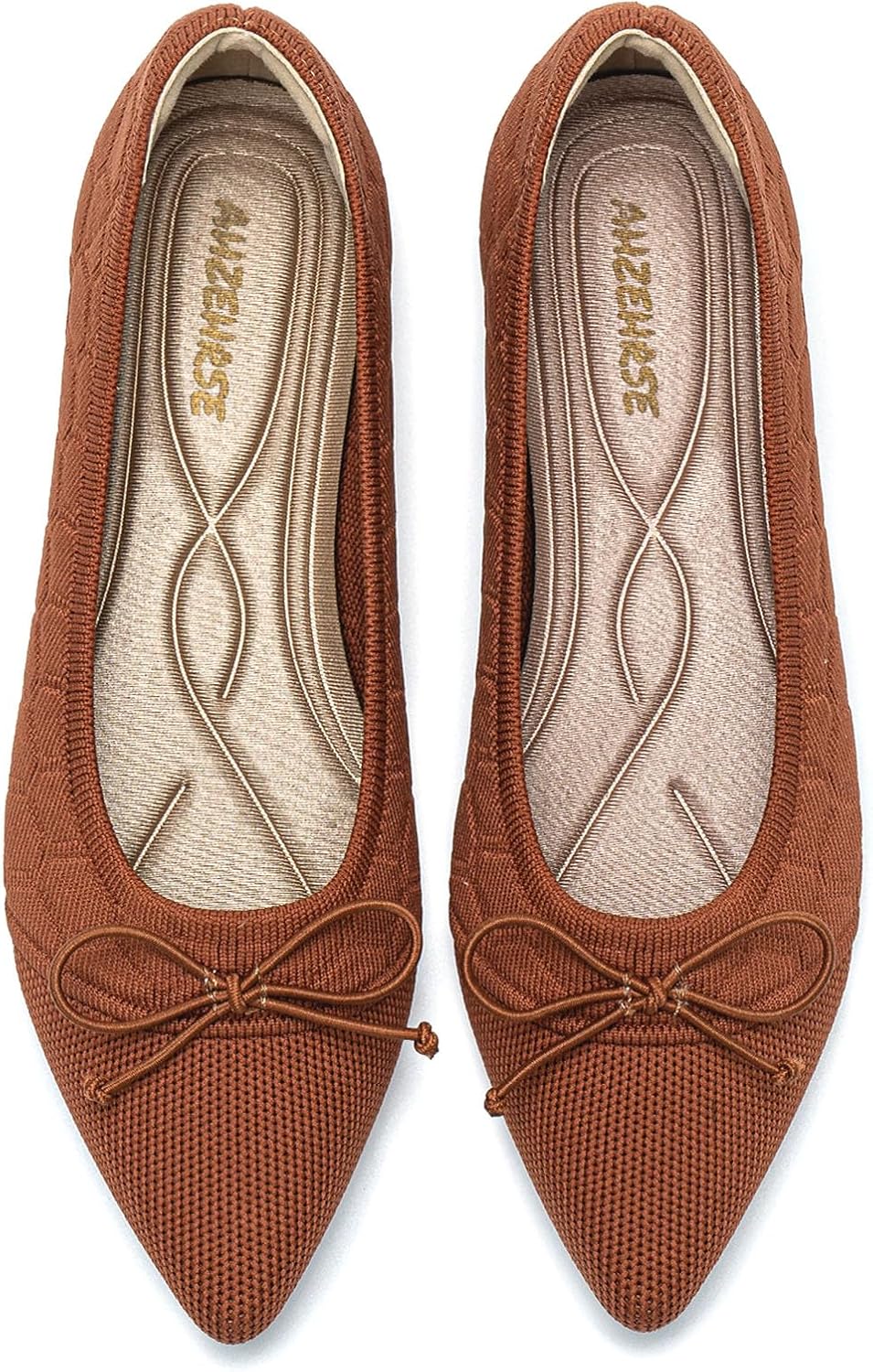 Comfortable Knit Dressy Bow Flats for Women - Classic Style