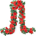 10PCS Fake Rose Garland 7.5Ft Hanging Rose Vine - Party Backdrop