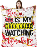 True Crime Blanket 60in x 80in - Cozy Gift for Crime Show Fans
