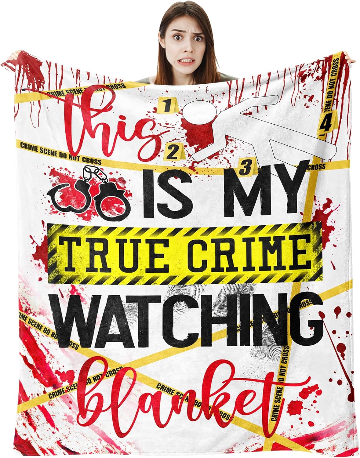 True Crime Blanket 60inX80in for True Crime Lovers and Fans