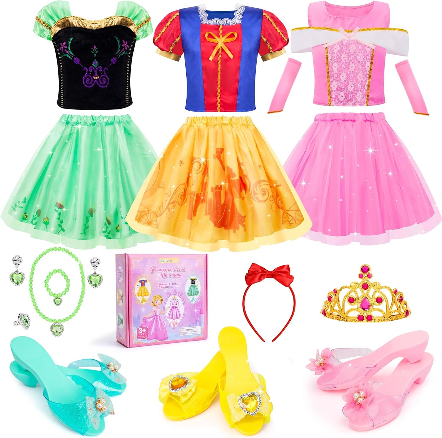 Meland Princess Dress Up for Girls - Enchanting Dress Up Set