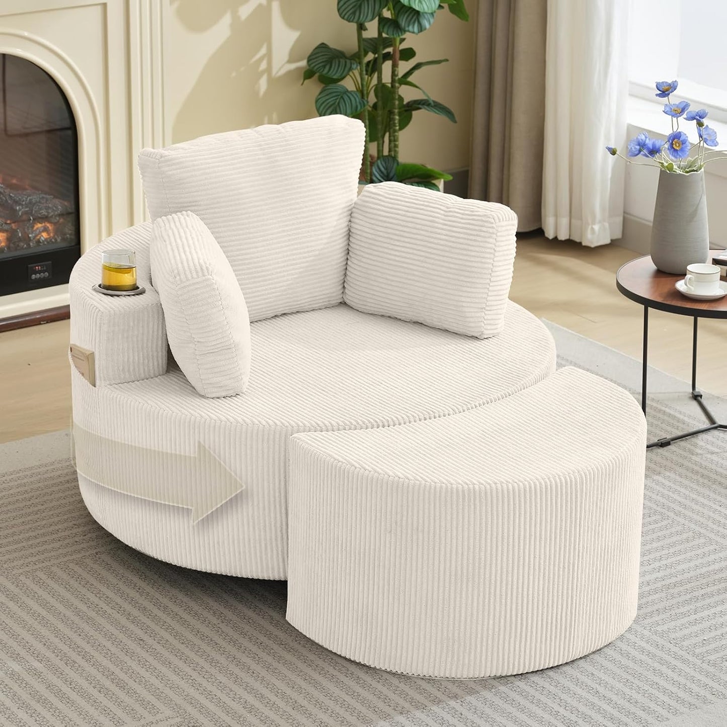 Estevo Oversized Swivel Recliner - Ultimate Comfort!