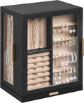 360 Rotating Jewelry Box with 5 Drawers - Vertical Display & Dustproof