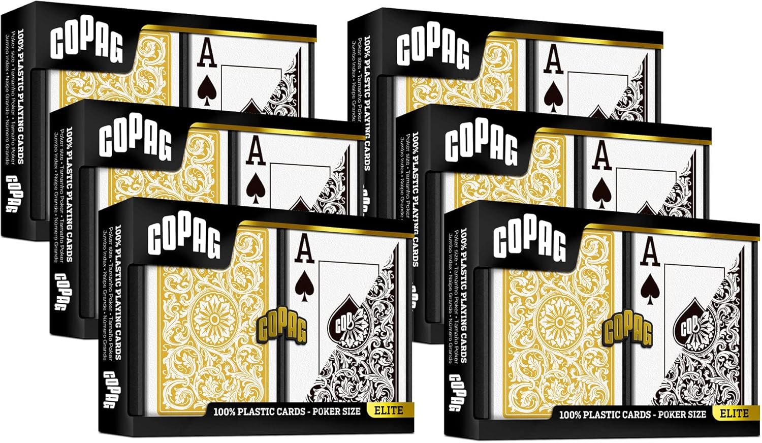 Copag 1546 Design 100% Plastic Playing Cards for Poker Games