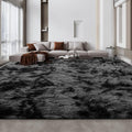 Large Shag Area Rugs 10 x 14 Dark Grey - Ultra Soft Plush Comfort