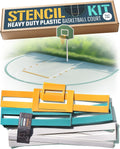 Basketball Court Stencil Kit for Concrete - Durable, Reusable