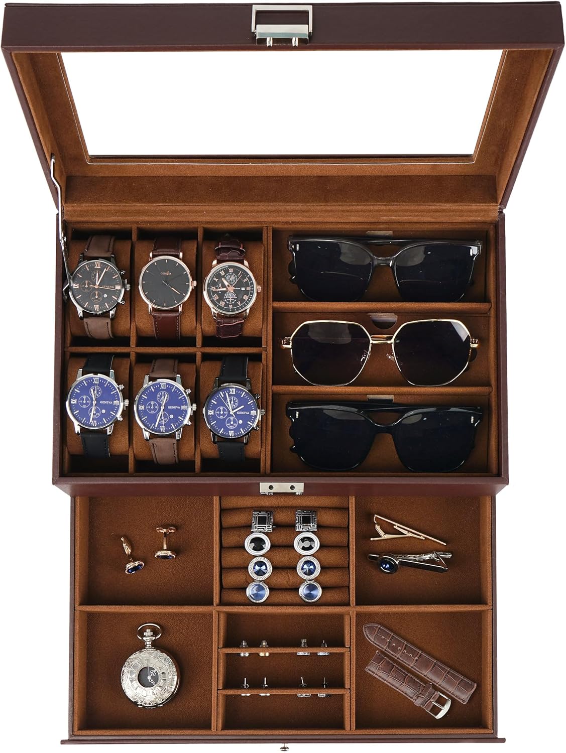 Jenseits Watch Organizer & Jewelry Box for Men - 6 Slots