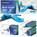 Medical Exam Blue Nitrile Gloves Medium 1000 Count - Durable 3 Mil