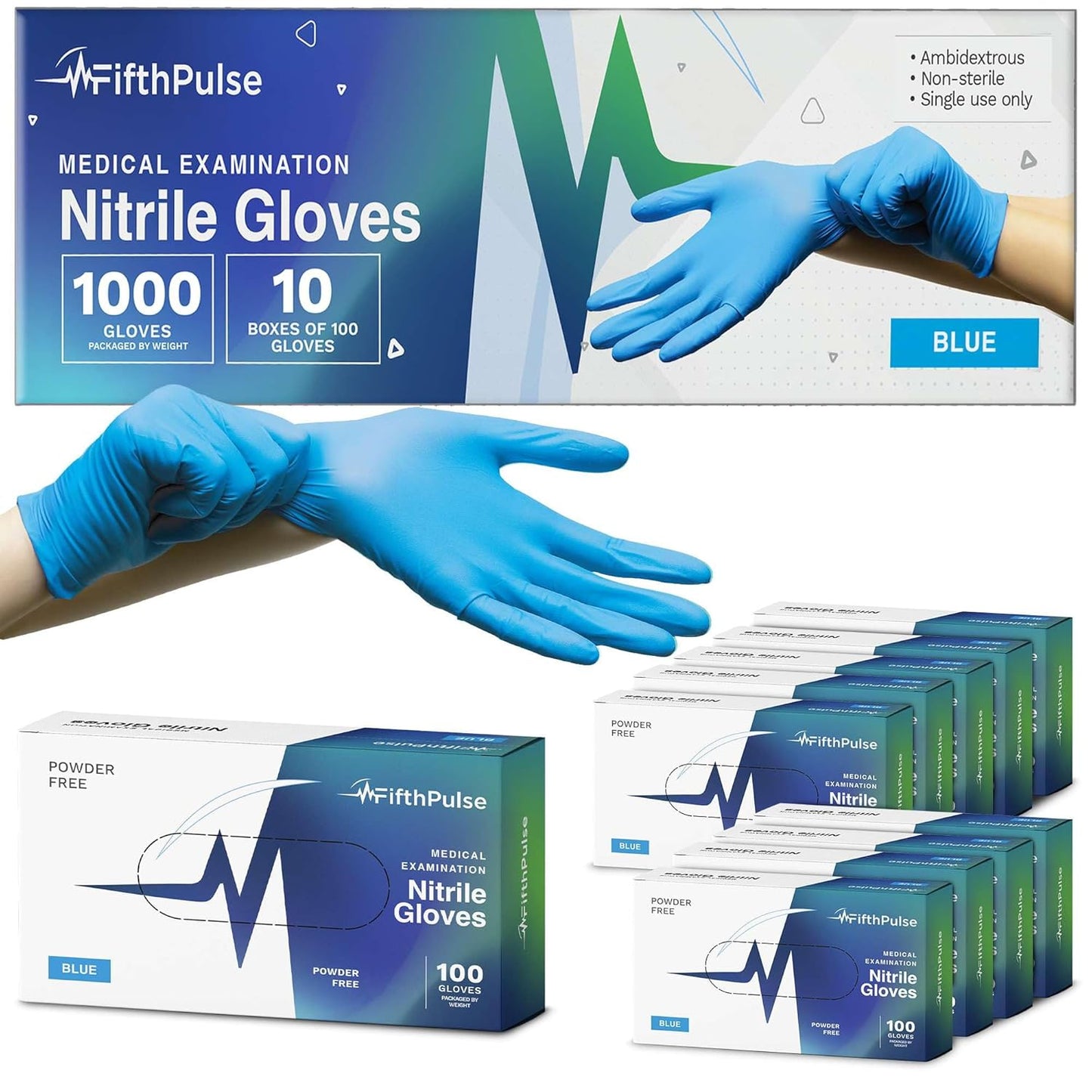 Medical Grade Blue Nitrile Gloves Small 1000 Count for Professionals