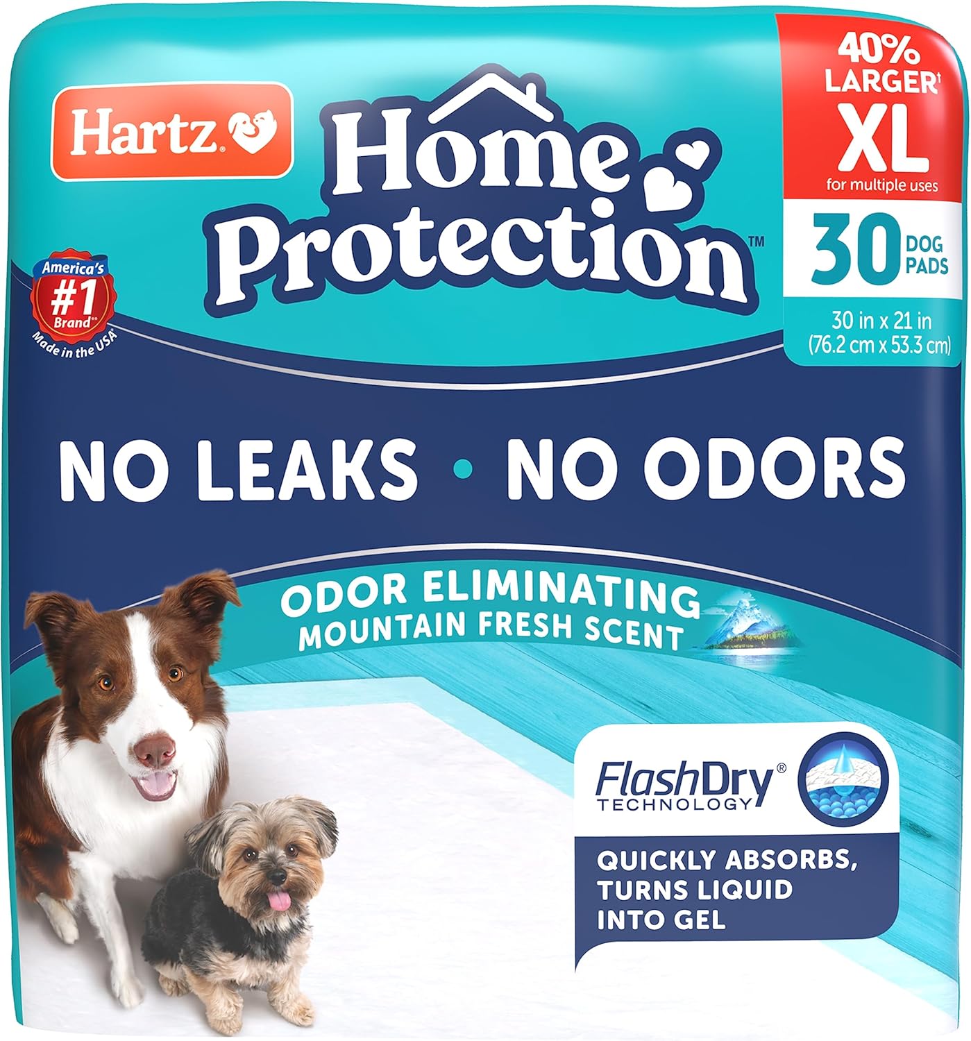 Hartz XL Dog Pads: Mountain Fresh Scent, 30ct, Super Absorbent