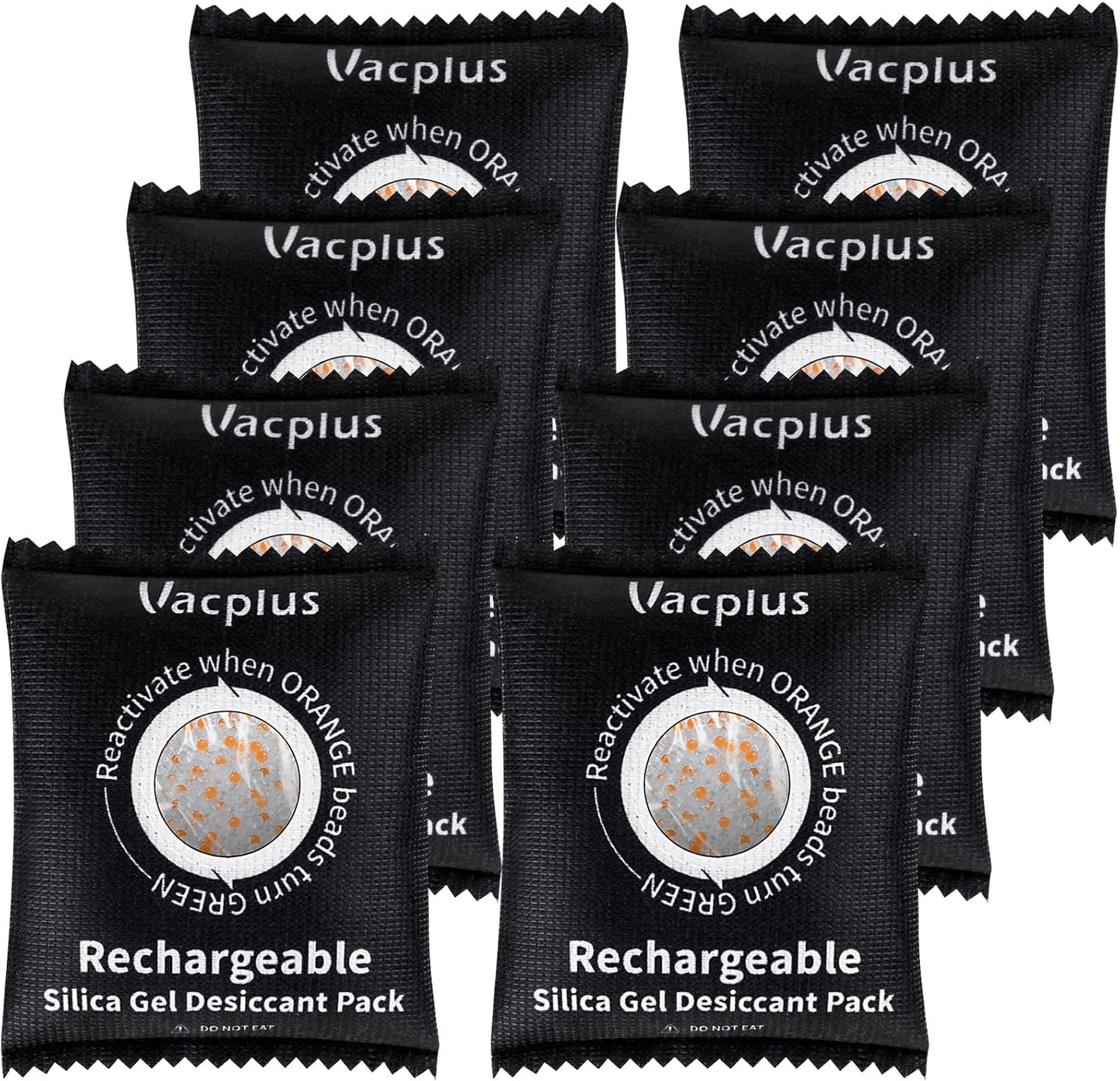 Vacplus Reusable Desiccant Packs for Moisture Control and Storage