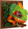 Chameleon Animal 3D Wall Art Micro Mini Building Blocks Set - Detailed