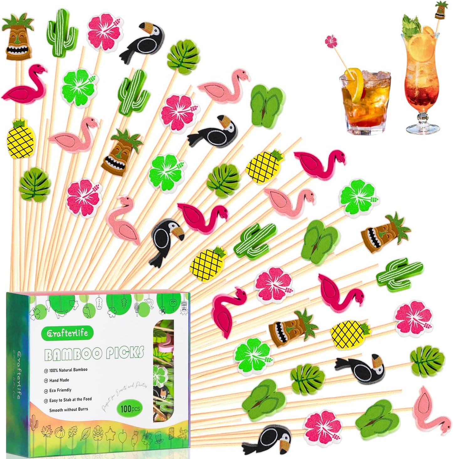 Hawaiian Cocktail Picks for Festive 5 Crafterlife
