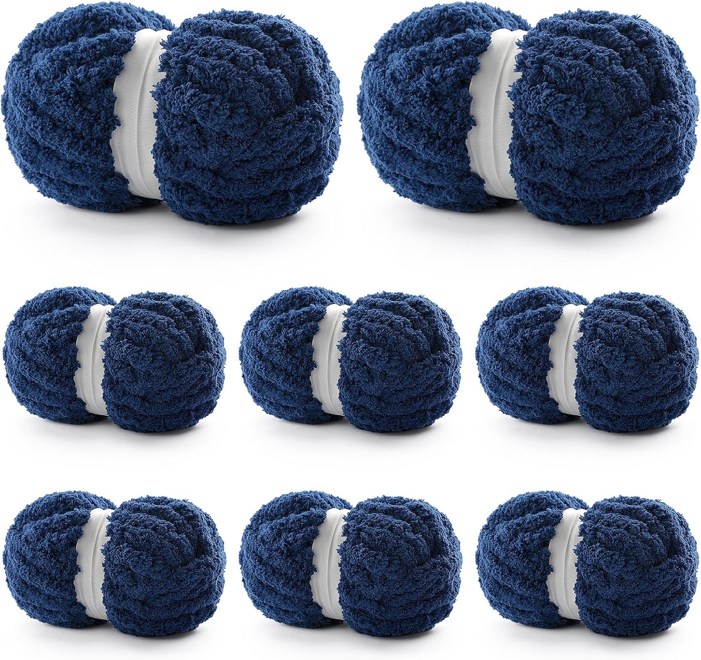 8 Pack Chunky Yarn for Hand Knitting - Soft Chenille Yarn