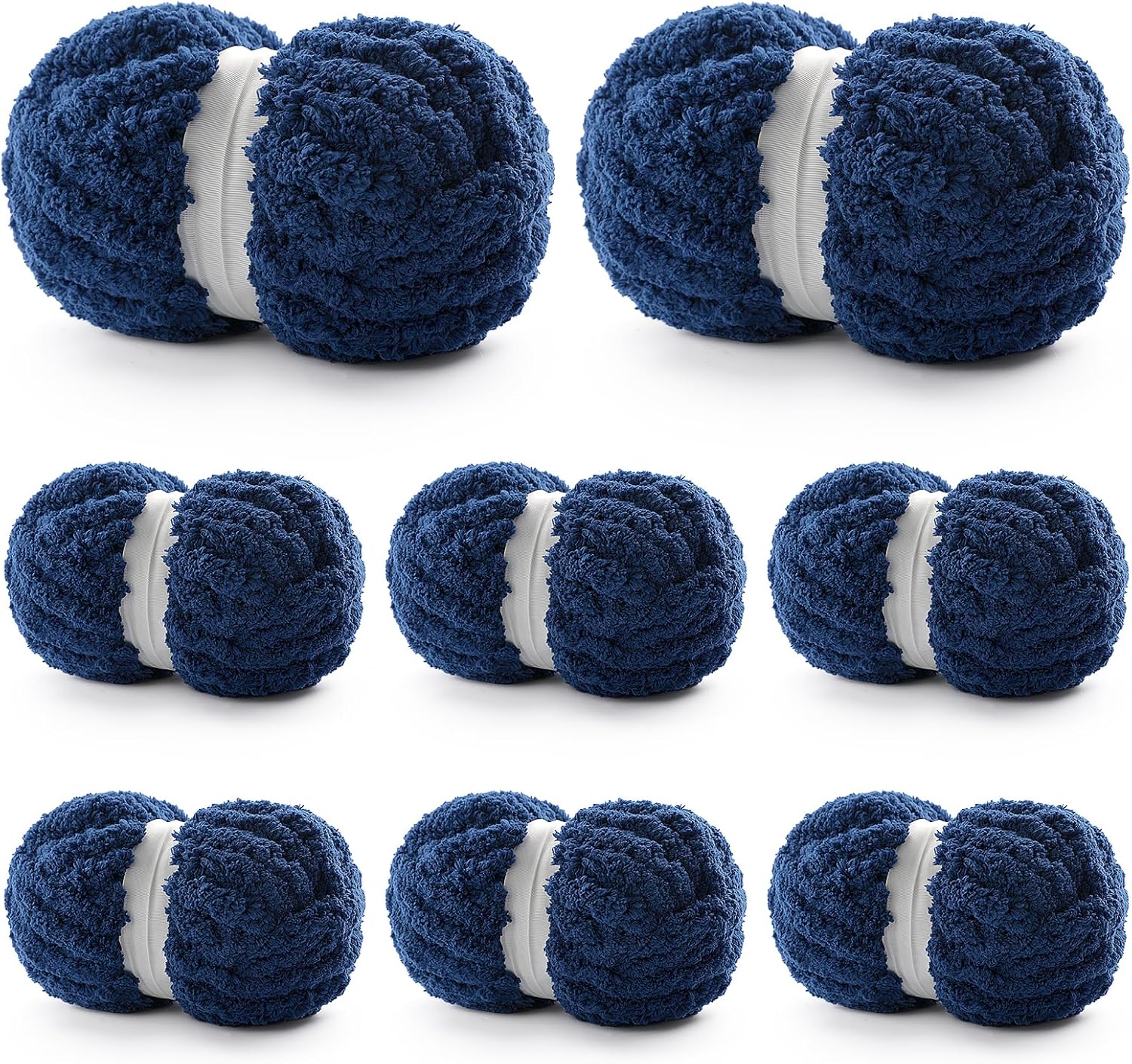 8 Pack Chunky Yarn for Hand Knitting - Soft Chenille Yarn