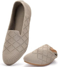 poemlady Womens Ballet Flat Shoes Knit Slip-On Flats - All-Day Comfort