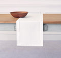 White Table Runner 14 x 144 in - Cotton Linen Hemstitch