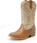 Girls Cowgirl Cowboy Western Boots Mid Calf Riding Shoes - Comfortable