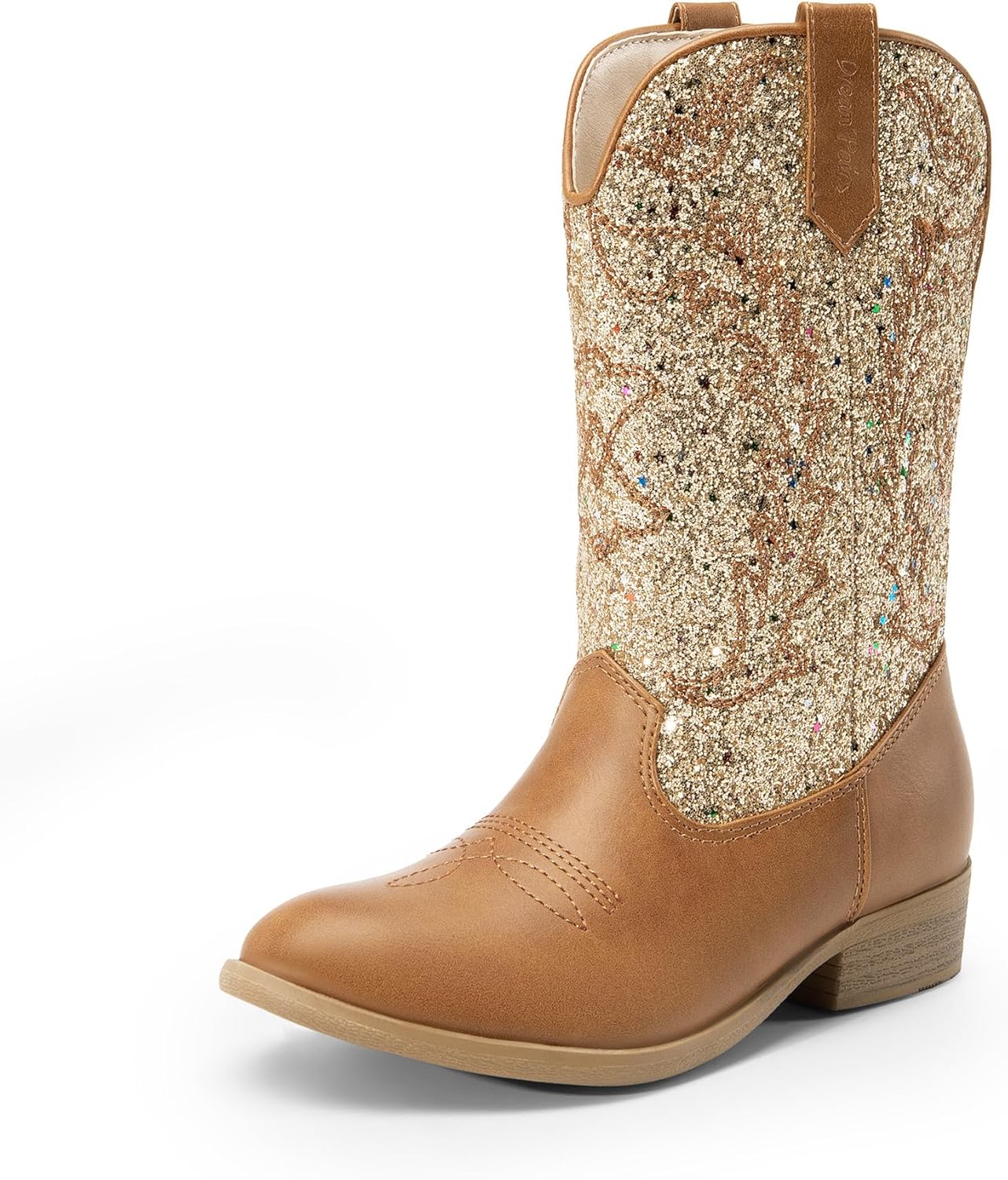 DREAM PAIRS Cowgirl Cowboy Western Boots for Girls Comfort