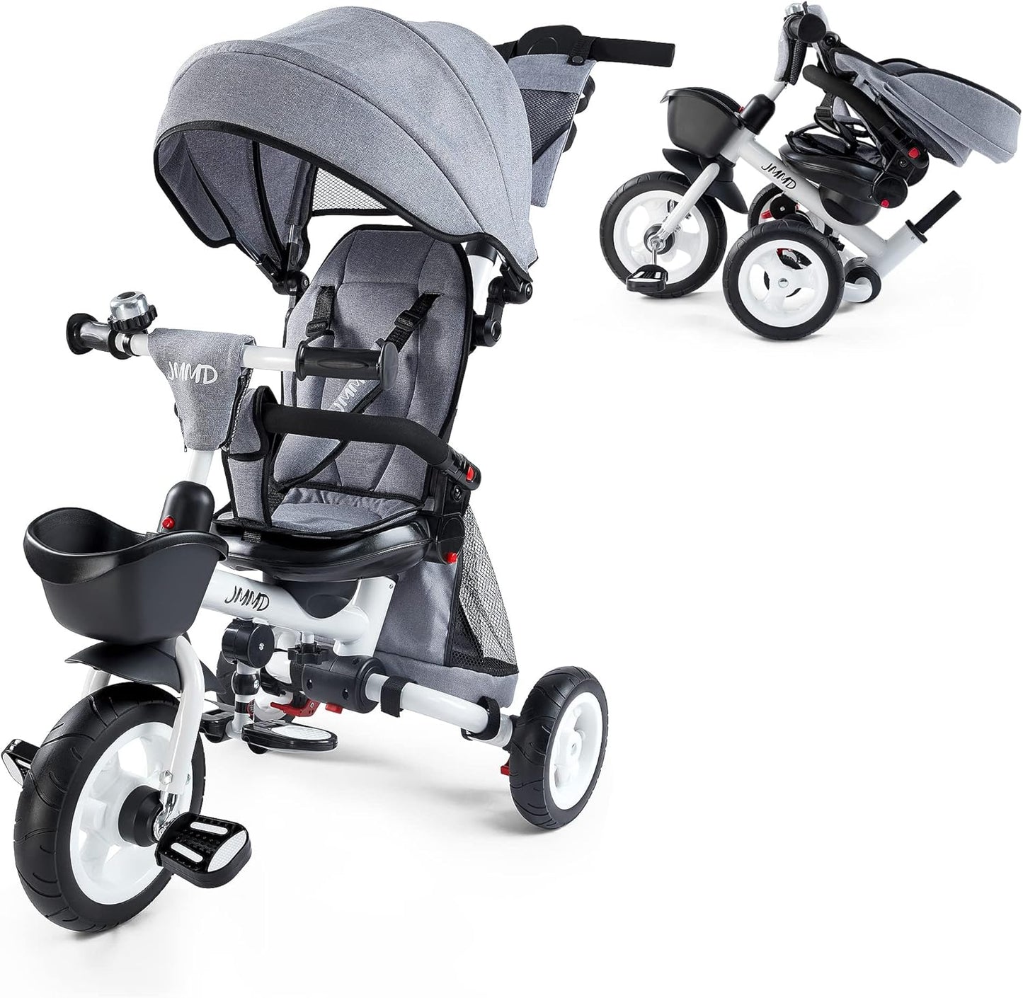 JMMD 8 in 1 Tricycle Stroller with Push Handle for Kids