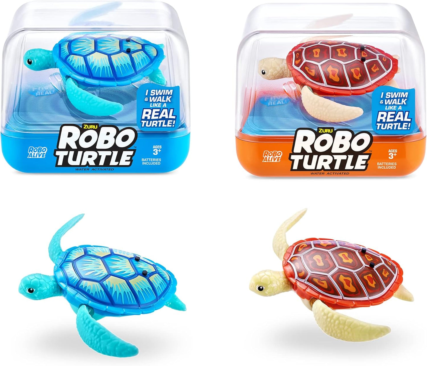 Robo Turtle Duo: Water Activated Fun! ZURU Exclusive