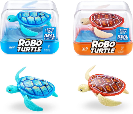 ROBO ALIVE Swimming Robo Turtle Duo - Water Activated Fun!